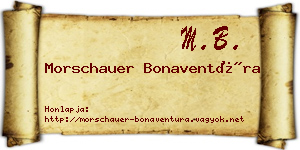 Morschauer Bonaventúra névjegykártya